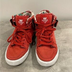 SUPRA  red sneakers men size 8